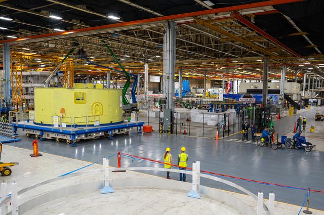 NASA image: Forward Skirt for Artemis III SLS Core Stage Moves for Next Phase of Production